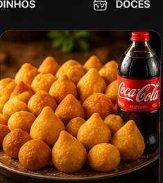 100 Salgadinhos + Coca-Cola